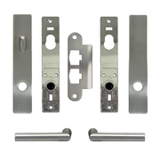 FSB 1076 Single Trim Set Satin FSB 1076 Single Hinged Patio Door Trim Set Satin Stainless Steel